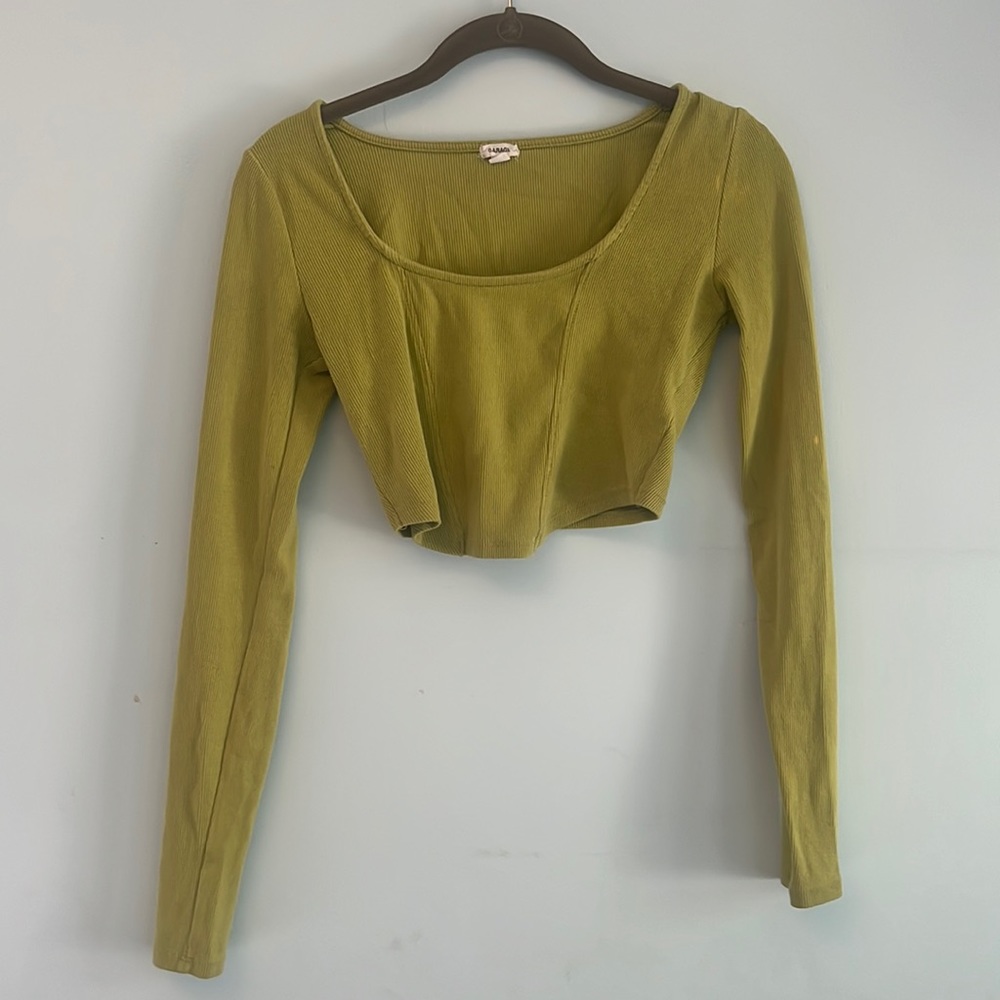 Garage Green corset top